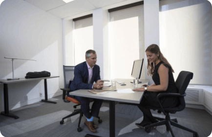 Man and woman at office