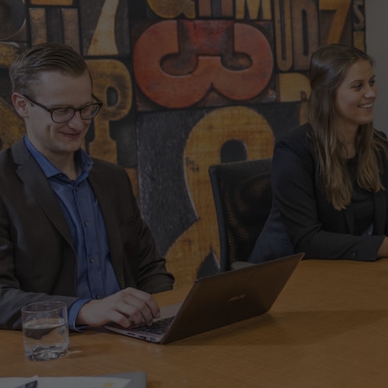 People working at desk