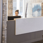 Woman working at office sunny day 150x150